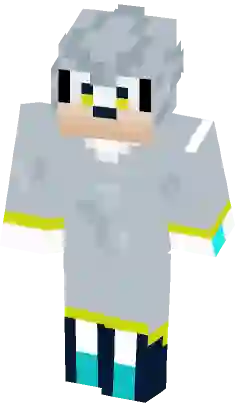 Hyper Silver the hedgehog Minecraft Skin