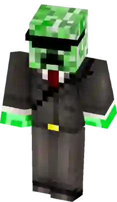 minecraft creeper in a suit skin