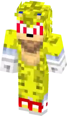 Fleetway Super Sonic  Sonic The Hedgehog Minecraft Skin