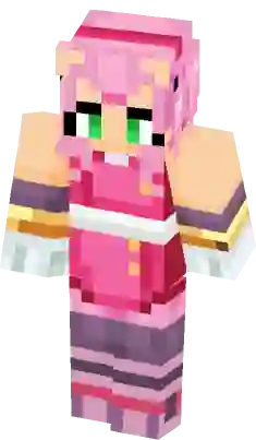 Amy Rose Classic Outfit Render, pink Sonic character transparent