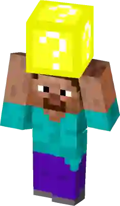 Steve Holding A Grass Block, Minecraft Skin