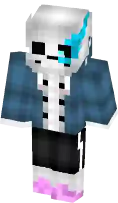 Sans undertale in the world of minecraft