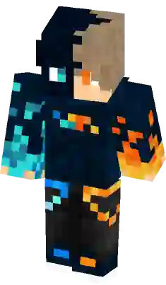 really cute fire and water herobrine girl, Nova Skin