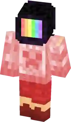 minecraft red creeper skin