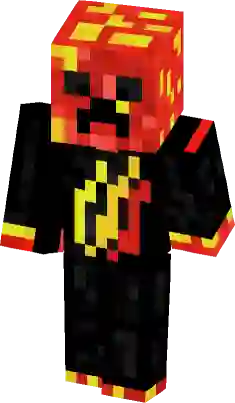 minecraft red creeper skin