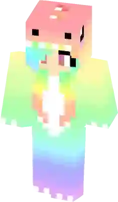 minecraft girl skins with rainbow hair