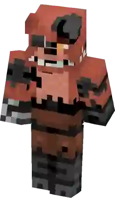 FNAF2 Withered Foxy (Updated) Minecraft Skin