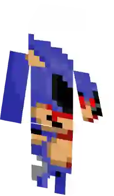 Sonic exe pixel Minecraft Skin