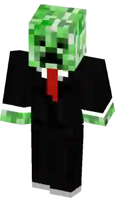 minecraft creeper in a suit skin