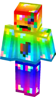 My friend made a Glitch skin from roco on Minecraft skin dex : r