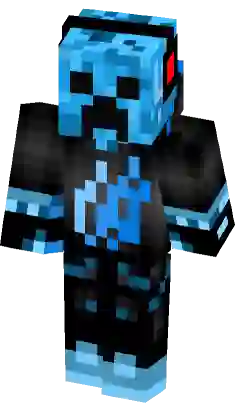 minecraft blue creeper hoodie skin