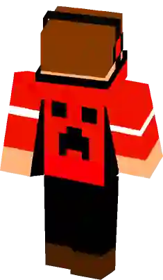 minecraft red creeper skin