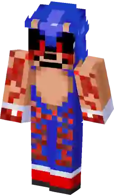 Sonic exe pixel Minecraft Skin