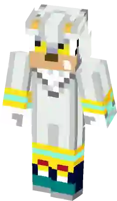 Hyper Silver the hedgehog Minecraft Skin