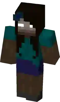 Herobrine girl, Minecraft Skin