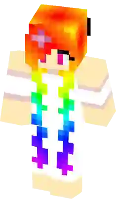 minecraft girl skins with rainbow hair