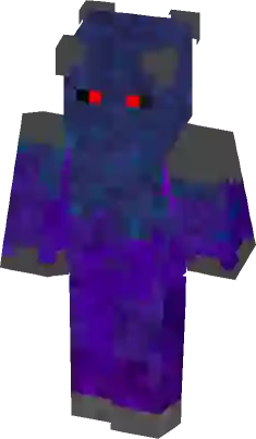 White minecraft enderman with a body with tentacle and multiple arms