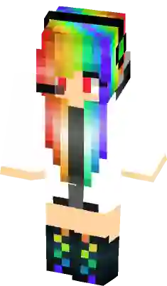 minecraft girl skins with rainbow hair