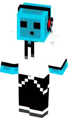 minecraft blue slime head