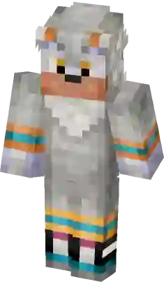 Hyper Silver the hedgehog Minecraft Skin