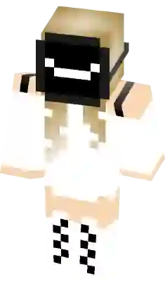 Box man with poker face Minecraft Skin