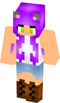 minecraft girl skins with purple hair