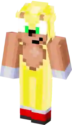 Classic Super Sonic the Hedgehog Minecraft Skin