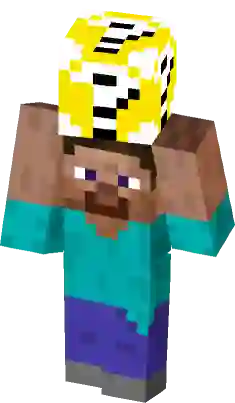 Steve with Lucky Block Minecraft Skin