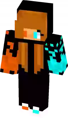 Herobrine flame and ice Minecraft Skin