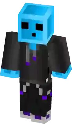 minecraft slime face blue