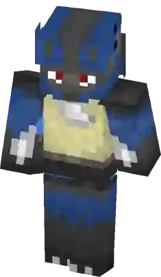 lucario minecraft skin template