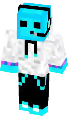 minecraft slime face blue