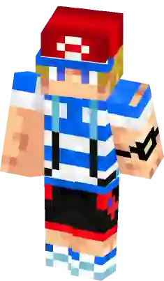 Pokemon - Ash Ketchum [Alola] Minecraft Skin