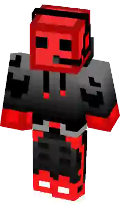 minecraft red creeper skin