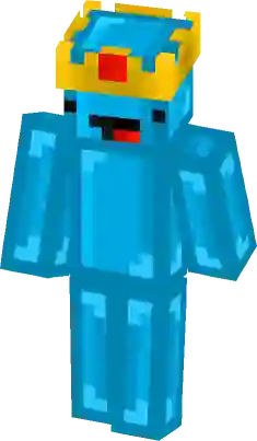 Skeppy holding Diamond block, Minecraft Skin