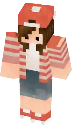 minecraft skin girl brown hair