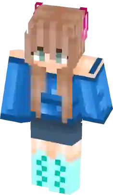 cartoon minecraft girl base