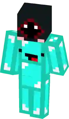 Skeppy holding Diamond block, Minecraft Skin