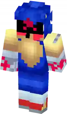 Sonic exe pixel Minecraft Skin