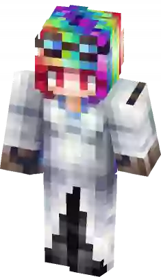 minecraft girl skins with rainbow hair