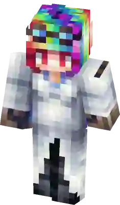 minecraft girl skins with rainbow hair