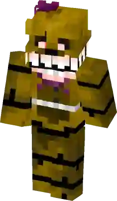 Nightmare Fredbear - MUCH better in 3-D (FNAF 4) Minecraft Skin