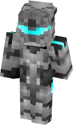 Banged-up robot Herobrine Minecraft Skin