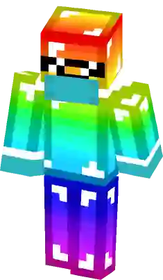 Skeppy holding Diamond block, Minecraft Skin