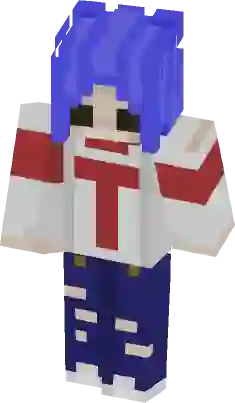 Sonic exe 2D Minecraft Skin