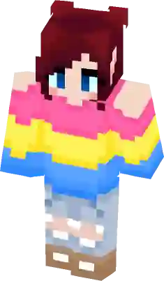 The skin I made based on the pansexual flag : r/Minecraft