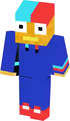 blue and red tiktok minecraft skin