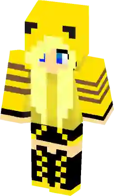 pikachu girl minecraft skin